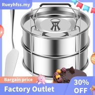 Excellent 2-Tiers Stainless Steel Steamer 2.4 Quarts Capacity with Lid Stackable Flan Pan Mold Nonst