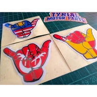 STICKERS TANGAN BENDERA MALAYSIA STICKER TANGAN BENDERA KELANTAN SELANGOR