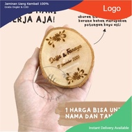 SUPER Custom Woodslice Name Engraving 3-9cm | Slice wood wood slice FNX5 BF6