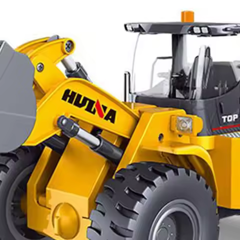 US Sale 1/14 HUINA Toys 2.4G Radio Controlled Loader 1583 Electric Lifting System Lights Sound RC Co