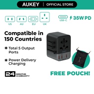 Aukey PA-TA07A 35W Travel Mate GaN Universal Adapter with USB ports