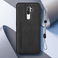 For OPPO A5 2020 A9 2020 A11X Fashion Business Leather case with Adjustable Mobile phone lanyard