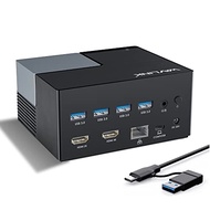 USB C Docking Station,WAVLINK USB C Dual Monitor HDMI with 100W Charging, USB C/USB 3.0 to Dual HDMI