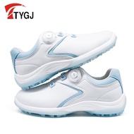 Ttygj New Style Golf Shoes Ladies Sports Shoes Waterproof Rotating Knob Shoelaces Anti-Slippery Shoe Spike