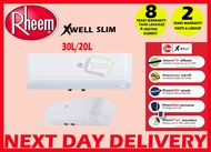 Rheem Xwell XS-20 / XS-30 Slim Classic Plus Storage Heater 20L / 30L |Singapore Warranty | Express Free Home Delivery
