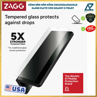 Miếng Dán Kính Cường Lực ZAGG cho Samsung Galaxy Z Fold 7 Glass Elite Khung Trợ Dán Hạn Chế Vân Tay