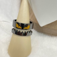 FENDI Bad Bugs 槍色小怪獸不鏽鋼戒指 X939