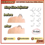 8pcsTransparent Ring Adjuster, Ring Size Adjuster for Loose Rings Comfortable Wear