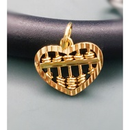 [VJ]Pendant "Love Abacus" 999.9 Bangkok Gold Plated Pendant/Charm W:2cm Pendant <Loket Sempoa Love>