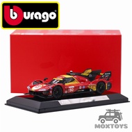 Bburago 1:43 499P LMH 2023 #50 Le Mans Red Diecast Model Car