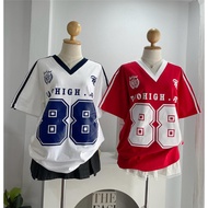 Women's V-neck 3D digital 88 T-shirt basketball sportswear American street culture fashion completel