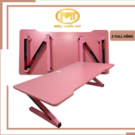 Bàn bệt  BBH gấp gọn gaming màu hồng chân KZ cực xinh. Size 120x60cm
