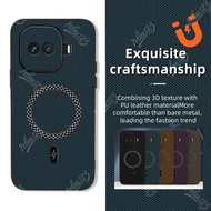 For iQOO 15R 5G 3D Leather Texture Wireless Charging ShockProof Magnetic Case For vivo iQOO 15 R 15T