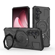 Samsung Galaxy A17 A16 A26 A36 A56 Magnetic Armor Shockproof Metal Case Ring Stand Case