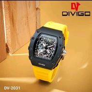 jam tangan pria divigo dv 2031 analog sport strab rubber tanggal aktif