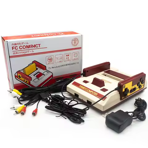 HB-101 Mini AV TV 8Bit Retro Video Game Console Built 132 IN 1 Game Card with Dual Gamepad For FC/NE