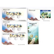 Pos Malaysia Setem / Stamp Set - Marine Life Series 1 (1988),