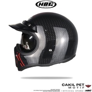 Wony Helmet Hbc Cakil Pet Inner Visor Carbon Motif Retro Full Face Helmet
