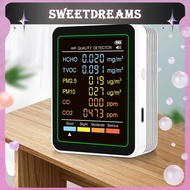6-in-1 Air Quality Meter Real-Time HCHO Detector Portable Temperature Humidity Detector for Home Off