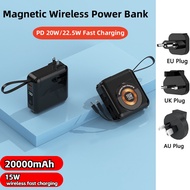 20000mAh Power Bank Wall Charger for 15 Wireless Portable Charger for Travel 22.5W Fast Charge Power