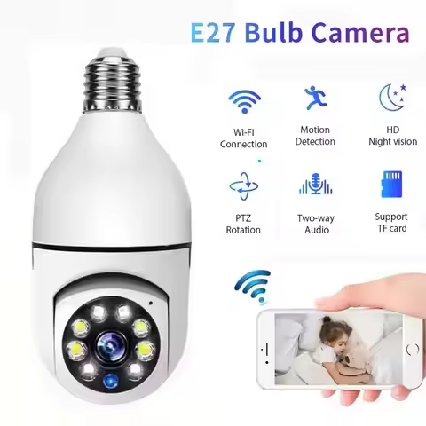2.4G E27 Bulb Wifi Camera For Home Security Video Surveillance Camera 360° Wireless HD Night Version