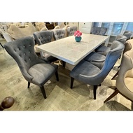 Marble Dining Table Set 1+8