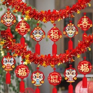 2025 Chinese New Year Decoration Cartoon Hanging Flag Snake Year Pull Flag Spring Festival Banner Ne