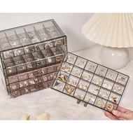 3-tier tray with 72/120 cells - charm stone box for nail accessories, high quality transparent mica 