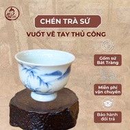 An Tho Tuc hand-painted porcelain tea cup [Code CVV14] - Made in Bat Trang