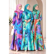 EZE FASHION 11331 JUBAH DRESS CHIFFON SILK WITH PRINTED