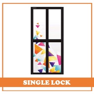 SINGLE LOCK - Toilet bi-fold Door, Toilet Door, Aluminium Door, Folding Door , Bi-fold door