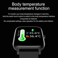 Smartwatch สมาทวอช Mens สมาร์ทนาฬิกา Real-Time พยากรณ์อากาศกิจกรรม Tracker Heart Rate Monitor กีฬาสุภาพสตรีนาฬิกาสมาร์ทสำหรับ Android IOS สมาทวอช Gray
