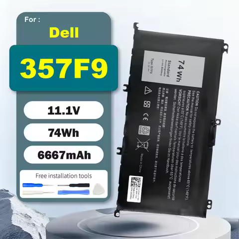 357F9 74Wh 6-Cell Rechargeable Battery For DELL Inspiron 15 5000 7000 Gaming 5576 5577 7557 7559 71J