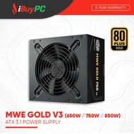 Cooler Master MWE Gold V3 ATX 3.1 Non-Modular 80Plus Gold Power Supply - 750W | 850W