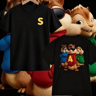 Alvin and The Chipmunks The Squeakquel's Men Manfashion Double-Sided Printed T-Shirt Made From 1 Pur