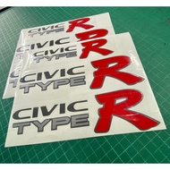 Honda Civic Ek9 Type R Decal/Sticker -