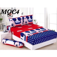 (🇲🇾Ready Stock)CARTOON BEDSHEET MICKEY/HELLO KTTY/DORAEMON  CHILDREN BEDSHEET