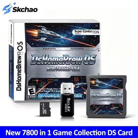 7800 in 1 DsHomeBrew Flash Card DS 3DS Game Collection Retro Video Game Card For NDS/NDSL/NDSI/XL/2D