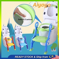 Baby Children Kid Safety Folding Ladder Training Toilet Potty Seat Chair Kerusi Duduk Kanak Bayi Tandas Duduk Kid Potty