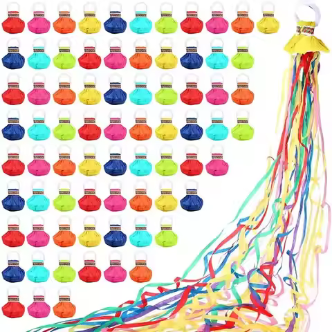 10/20pcs Colorful Hand Throw Confetti Poppers Throw Streamers Poppers No Mess Paper Crackers for Wed