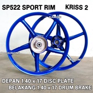 KRISS-2 SP522 SPORT RIM ENKEI KRISS 110 II DEPAN DISC BELAKANG DRUM BRAKE KL
