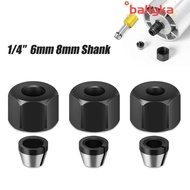 BALLYKA Collet Chuck, 6mm 6.35mm 8mm Carbon Steel Router Collet Chuck Adapter,  With Nut Electric Ro