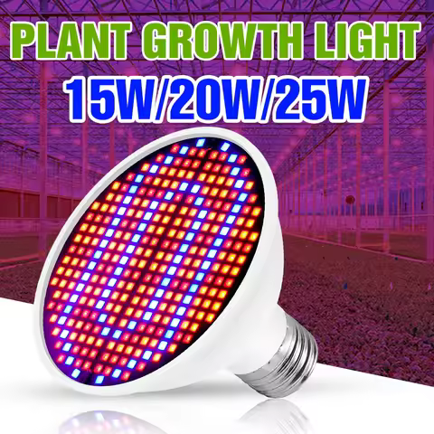 25W Full Spectrum LED Grow Light Bulb E27/E26 Greenhouse Plant Cultivation Lamp Indoor Potted Flower
