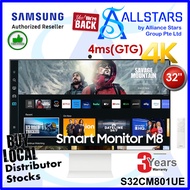 (ALLSTARS : We are Back PROMO) Samsung S32CM801UE / S32CM801 32 inch Smart Monitor M80C UHD Flat / 4K / 3,840 x 2,160 / HDR10 , 4ms , Flicker Free (Warranty 3 years on-site with Samsung)