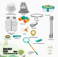(升級款 基本) 兒童捕蟲器套件- 帶蝴蝶網的捕蟲套件，小動物飼養員，放大鏡，捕蟲器 - 蝴蝶套件 - 蟲子玩具兒童探索者套件 - 兒童蟲子套件 3 4 5 6 7 8