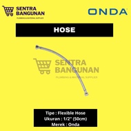 FLEXIBLE HOSE ONDA 50 CM FLEXIBLE HOSE/ ONDA / fh F 1/2" X 1/2" 50 CM FLEXIBLE HOSE/ HOT WATER