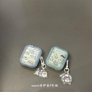 ins可愛果凍色游泳小狗小貓適用蘋果無線藍牙airpods pro1代耳機保護套2代3代