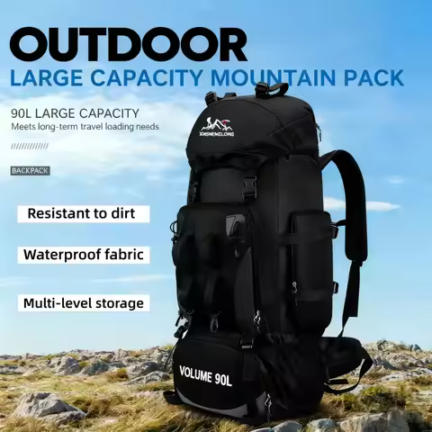 Large 90L Travel Backpack Military Camping Mountaineering Outdoor Backpack Waterproof Durable Advent