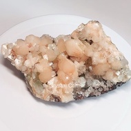 Crystal Corner 隅石丨印度鑽石.橘沸石.紅沸石共生綠色魚眼石270