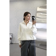 Hello 9666 zip-up wool cashmere shirt